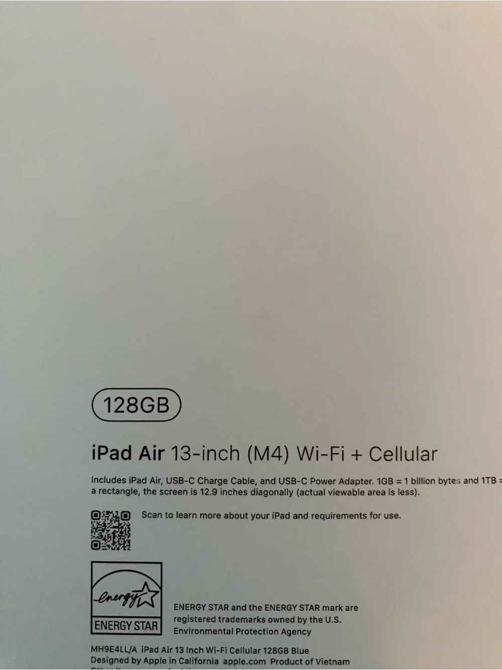 iPad Air 13 inch M4 Wi-Fi + Cellular